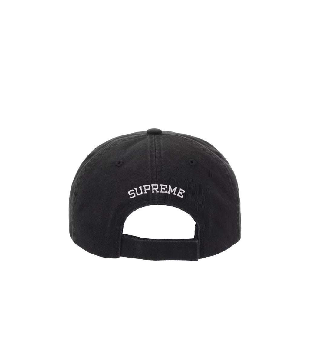 Supreme Embroidered Money Logo 6-Panel Hat Black